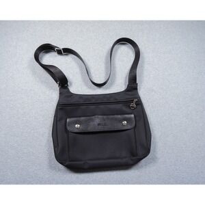 Longchamp Crossbody Bag Women Medium Black Nylon Leather Messenger